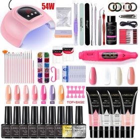 Limegirl Professional Nail Set With UV LED Lamp And Nails Drill Machine Soak Off Nail Gel Polish Kit for Manicure Tools Kit