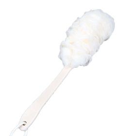 Massage Brushes New Long Handle Hanging Soft Mesh Back Body Bath Shower Scrubber Brush Sponge For Bathroom Shower Brush (Color: White)